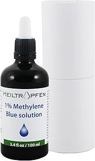 Methylene Blue 1% solution 3.4 Fl Oz - 100 ml | Ultra High Purity | USP Pharma Grade Ingredients - Third-Party Tested | Formaldehyde free | Glass Bottle | Heiltropfen®
