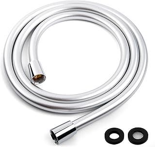 LEEFE PVC Smooth Shower Hose Flexible Anti-Kink Handheld Shower Head Hose with Brass Connections 1.75M / 69 Inch
