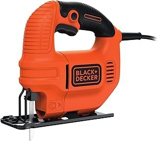 BLACK+DECKER 400 W Compact Jigsaw Power Tool with Blade and Kitbox, KS501-GB