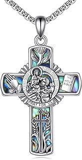 YFN Patron Saint Necklace Sterling Silver Amulet Medal Pendant Religious Jewellery Gifts for Women Men