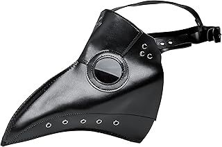 Ultra Plague Doctor Mask Scary Halloween Victorian Style Bird Beak Mask for Adults Pu Leather Costume Prop Gothic Retro Realistic Steampunk Dress Up Doctors Mask for Men and Women Cosplay Dr
