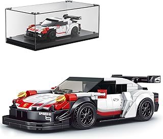 Mould King 27010 Speed Champions Race Car Building Blocks with Acrylic Display Case Super Car Building Set Model Cars Construction Toys For Adult(349 Pcs)