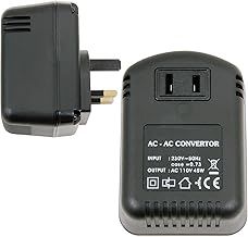 UK Plug to US Socket Voltage Step Down Converter *230V - 110V 45W* Mains Adapter