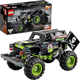 LEGO Technic Monster Jam Grave Digger 42118 Model Building Kit for Kids Who Love Motor Sports and Monster Truck Toys; 2-in-1 Toy with Pull-Back Action for Racing and Stunt Fun (212 Pieces)