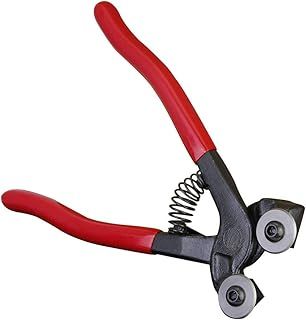 TANCUDER Glass & Ceramic Tile Nippers, Mosaic Tile Cutter with Pro-Grip Handle and Carbide Wheels Blades Cutting Plier DIY Tool