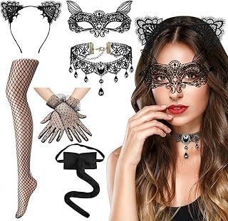 Fancy Dress Party Accessories Set, Police Captain Clown Cat Costume Set Cosplay