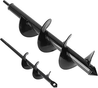 Garden Drill Bit for Planting 10x40cm/4x22cm, Bulb Planting Auger, Fence Post Digger Tool, 3/8" Hex Drive