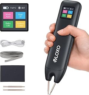 Spot Welder, VLOXO 99 Gear Battery Spot Welder Portable Handheld Mini Welder with LCD Display Welding Nickel Sheets 0.1-0.25mm for 18650 Battery Iron Stainless Steel Sheets, Auto and Manual Mode