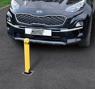 Maypole Square Fold Down Security Post With Integral Top Lock Suitable For Driveways, Garages, Car Parks, Forecourts, Parking