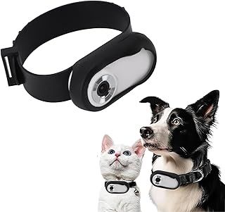 Denash Cat Collar Camera, 170° Wide Angle Dog Tracker Collar, HD 1080P Mini Pet Sport Action Camera for Video Records, USB Rechargeable Adjustable Tiny Pet Cam, Birthday Gifts for Cats