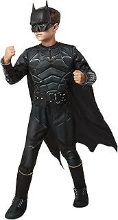Rubies Official DC The Batman, Batman Deluxe Child Costume, Kids Superhero Fancy Dress