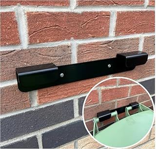 Heavy-Duty Steel Wheelie Bin Wall Bracket Outdoor Garbage Can Holder Prevents Movement Secure & Stable Bin Mount Trash Can Stabiliser (Large Black)