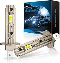 H1 LED Headlight Bulbs, 26000LM 600% Brighter 6000K Cool White 12V LED H1 High Low Beam Bulb, 1:1 Wireless H1 Halogen Replacement, Non-polarity Plug and Play, Pack of 2