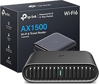 TP-Link TL-WR1502X Portable Router WiFi 6 AX1500Mbps, Mini Travel Router for Home & Travel, WiFi Router, VPN Router, Gigabit Ports, USB Port, Enjoy Network Anywhere, Type-C Power, Pocket-sized