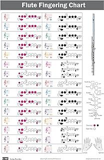 Flute Fingering Chart with Color-Coded Notes, Learn Flute Technique Suitable for All Levels