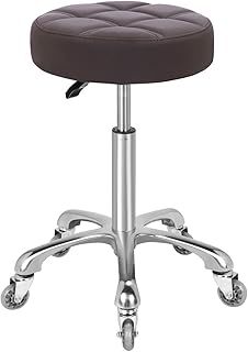Kaleurrier Swivel Stool Chair,Height Adjustable,400 lbs Heavy Duty Hydraulic Rolling Metal High Stool for Kitchen,Salon,Bar,Office,Massage,Clinic