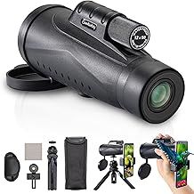 Makerfire 12x50 Monocular Telescope for Adults and Kids, High Powered Compact, Smartphone Compatible, Beginner Friendly, All Ages, Outdoor Enthusiasts