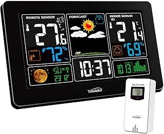 Youshiko YC9441 (Official 2025 UK Version) Wireless Weather Station, Radio Controlled Clock, Indoor Outdoor Temperature Thermometer, Humidity, Barometric Pressure, weather forecast