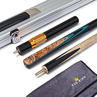 Premier 300 Snooker Cue, Pool Cue, Handmade 57" 18oz 3/4 Jointed Cue with Case, Premium Telescopic Extension, Aluminium Hard Case, Microfibre Cue Towel, Snooker Cue with Case, Pool Cues