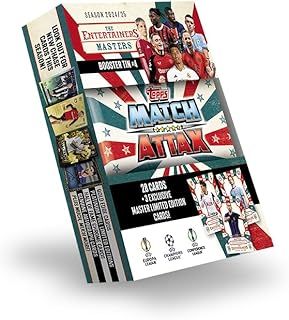Topps Match Attax 24/25 - Booster Tin - Masters - contains 28 Match Attax cards plus 3 exclusive 'Masters' LE's - Hakan Çalhanoğlu, Kevin De Bruyne and Heung-min Son!