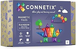 CONNETIX Magnetic Tiles Rainbow Mini Pack, 24 Pieces