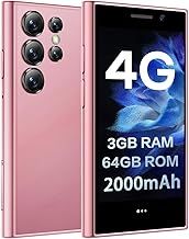 ZOKOE Mini Smartphone 4G, 3GB RAM 64GB ROM 5.0 MP 3.0 inch HD Screen Quad Core CPU Face Unlocked Dual SIM Backup Phone Kids and Students Small Unlocked Mobile Phone（Pink）