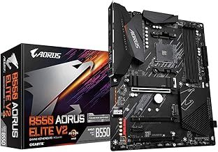 Gigabyte B550 AORUS ELITE V2 Motherboard - Supports AMD Ryzen 5000 Series AM4 CPUs, 12+2 Phases Digital Twin Power Design, up to 4733MHz DDR4 (OC), 2xPCIe 3.0 M.2, 2.5GbE LAN, USB 3.2 Gen1