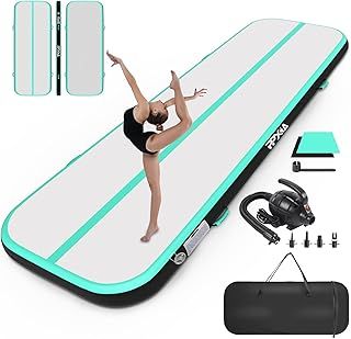 Gymnastics Mat Air Mat Track 3M 4M 5M 6M 10/20 cm Height, Gym Mat Tumbling Mats with Complete Accessories, Inflatable Gymnastics Mats for Home Outdoor Yoga