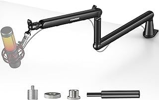 Microphone Arm,Aokeo AK-55 Desk Low Profile Mic Boom Arm Stand,Suitable For Blue Yeti,Snowball iCE,HyperX QuadCast,SoloCast,Elgato Wave,Etc