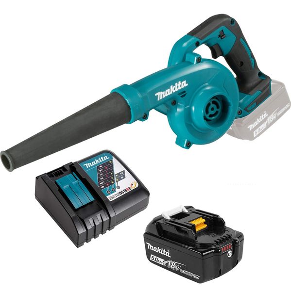 Makita DUB185RT 18V Li-ion LXT Blower Complete with 1 x 5.0 Ah Battery and Charger