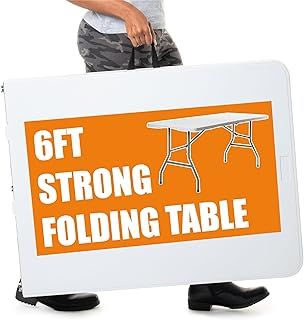Bishop Folding Plastic Table Rectangular Plastic Top Fold In Half Table