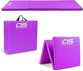 Gymnastic Tumble Exercise Mat Non Slip PU Leather Surface High Density Polyether Material 6FT Long Tri Folding Crash With Carry Handles perfect for gymnastics yoga Pilates