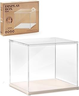 Acrylic Display Case 29 X 24 X 24cm, Clear Showcase Display Box Stand Need Assemble, Dustproof Protection Box for Dollhouse, 3D Puzzle, Collectibles or Home Storage