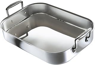 Le Creuset 3-Ply Stainless Steel Rectangular Roaster, 35 cm, Silver, 96102270000000