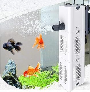 Quiet Fish Tank Filter 4-in-1 Internal Aquarium Filter,500-1800L/H Submersible Water Pump Oxygen Aeration Wave Maker Water Change for Betta, Turtle, Pond Fish, Garden(30W 1800L/H)