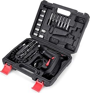 Electric Screwdriver Cordless, 47 in 1 Portable Cordless Drills, 3.6V Rechargeable 3.5N·m Screwdriver Kit, Dual Position Handle with LED Light for Home Improvement DIY Project