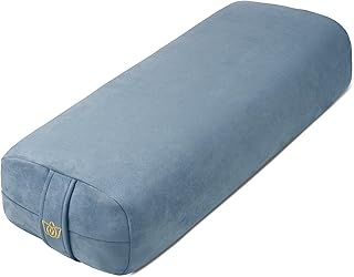Florensi Yoga Bolster Pillow - Luxurious Velvet Bolster for Restorative Yoga - Large Rectangular Cushion with Carry Handle -Supportive Meditation Cushion-Machine Washable Cover and Carry Handle