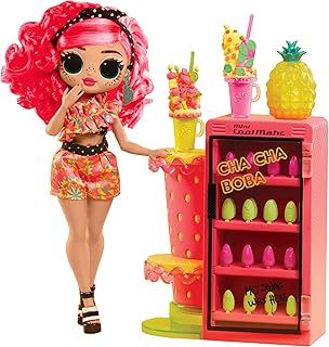 L.O.L. Surprise! OMG Sweet Nails – Pinky Pops Fruit Shop - With 15 Surprises including Real Nail Polish, Press On Nails, Sticker Sheets, Glitter, 1 Fashion Doll, and More – Great for Kids Ages 4+