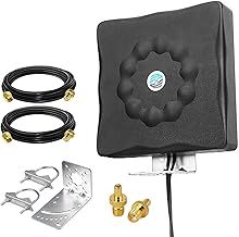 5G Antenna Outdoor 2X2 MIMO | Up to 7.5dBi Cellular 600-8000MHz Omni Cross Polarized 4G LTE UWB 5G NR External Aerial with WiFi 6E for Caravan Home Rugged Router Modem | 2X SMA-Male & TS9