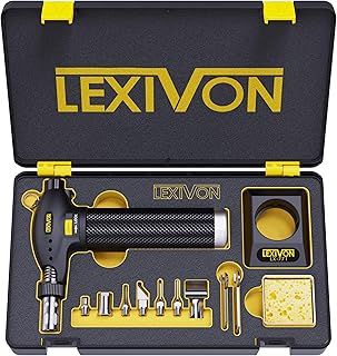 LEXIVON Butane Torch Multi-Function Kit | Premium Self-Igniting Soldering Station with Adjustable Flame | Pro Grade 125-Watt Equivalent (LX-771)