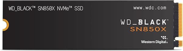 WD_BLACK SN850X 4TB SSD, M.2 2280 NVMe SSD, Read speeds up to 7300 MB/s, Write speeds up to 6,600 MB/s, Gaming Expansion SSD, PCIe Gen4 NVMe, High Performance Internal SSD, Black