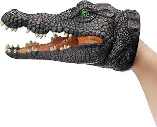 Shark Hand Puppet Latex Crocodile Animal Head Toys Dinosaur Puppets for Kids Interactive Story Toys Halloween Xmas Gifts for Boys Girls (Crocodile)
