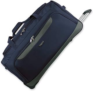 Lightweight Luggage Wheeled Trolley Holdall Suitcase Duffle Bag Rolling Hold Travel Bag AR306 (Medium - 28" (H72xW37xD36 cm), Navy)