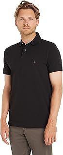 Tommy Hilfiger Men’s Short Sleeve Regular Fit Polo Shirt with Button Placket