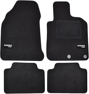Logo Tailored Black floor Car Mats for Qashqai J10 2007-2014