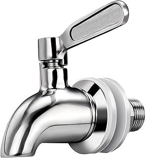 Bkinpid SLT01-S Stainless Steel Spigot, Faster Flow Rate Replacement for Beverage Dispenser, Water Filter Tap for Sun Tea Glass Jar Container