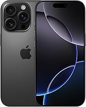 Apple iPhone 16 Pro 128 GB: 5G Mobile phone with Apple Intelligence, Camera Control, 4K 120 fps Dolby Vision and a Huge Leap in Battery Life. Works with AirPods; Black Titanium