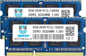 DDR3L-1600 SODIMM 16GB Kit (2x8GB) PC3L-12800S 8GB 2Rx8 PC3 12800S DDR3 1600MHz RAM 1.35V/1.5V CL11 204-Pin Non-ECC Unbuffered Laptop Memory