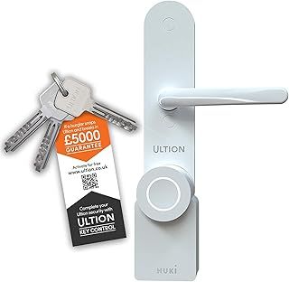 Ultion Nuki Smart Lock - UK Edition for PVC & Composite Doors Over 55mm Thick | 3-Star Plus Security | Alexa, Google, & Apple Compatible | Auto Lock/Unlock & Flexible Access | White