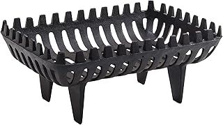 Fire Vida Log Basket Grate Storage Fireside Wood Black Heavy Cast Iron